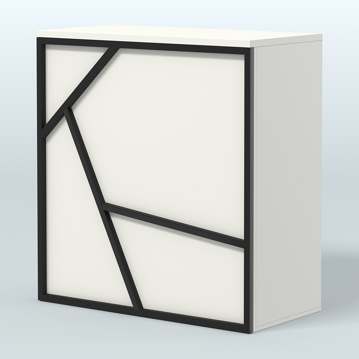 Торговый стол-прилавок серии ЛОФТ - АЛЬФА  №20 Белый