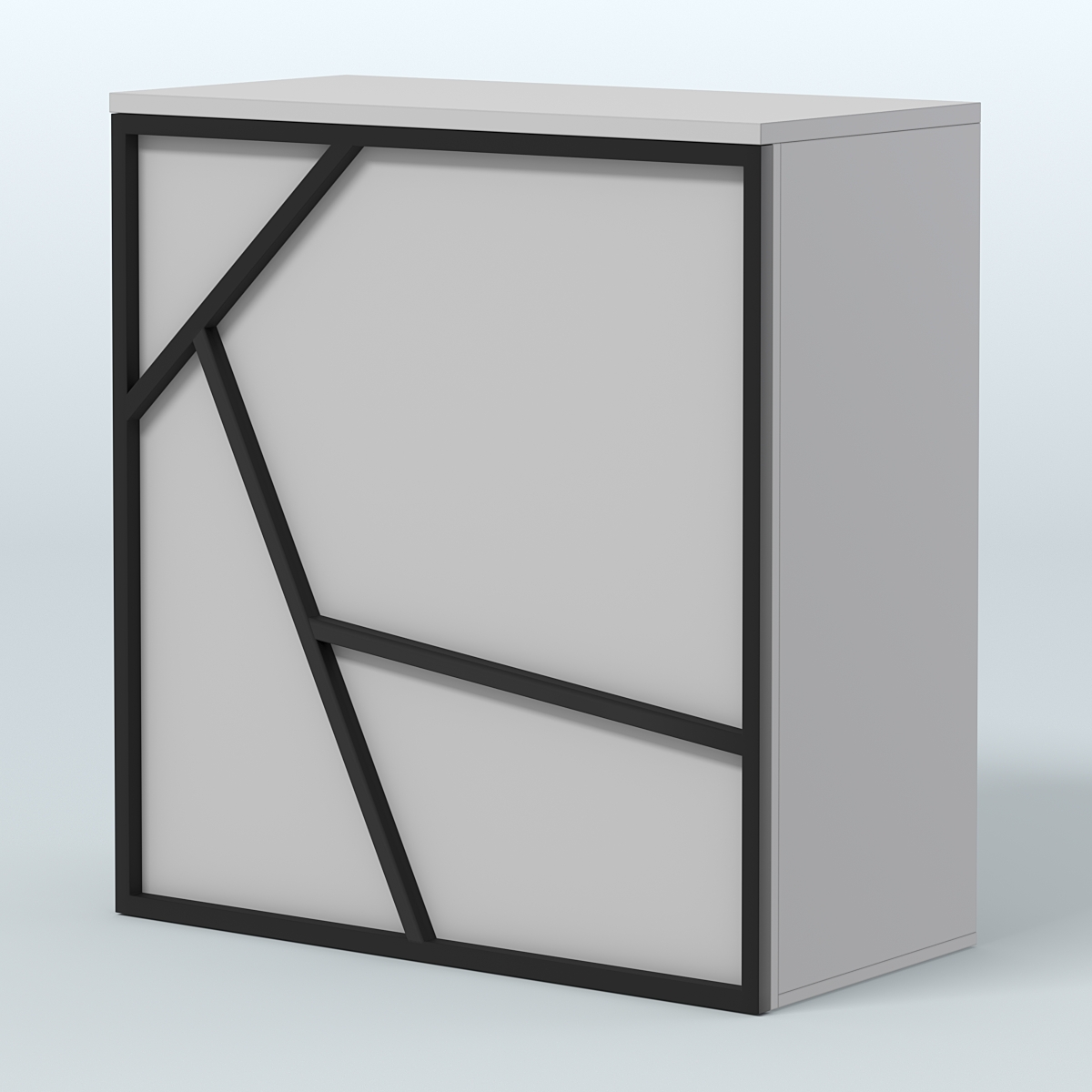 Торговый стол-прилавок серии ЛОФТ - АЛЬФА  №20 Серый