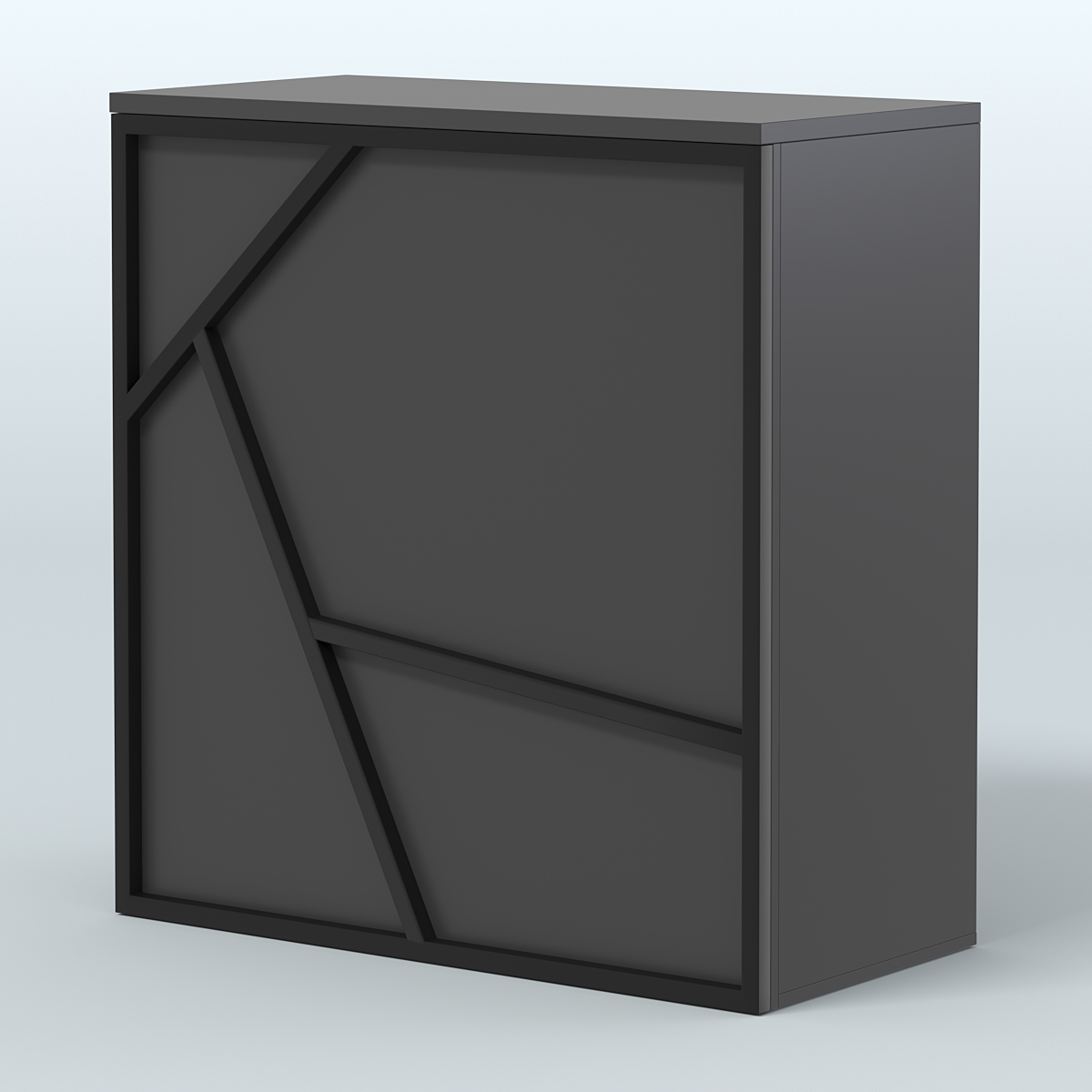 Торговый стол-прилавок серии ЛОФТ - АЛЬФА  №20 Черный