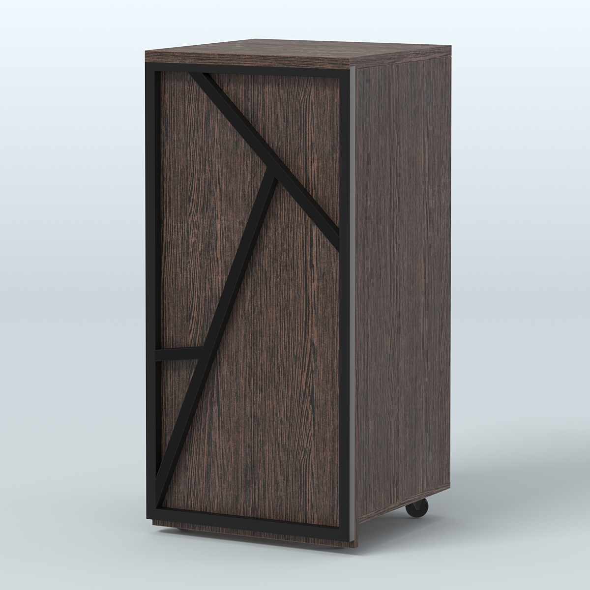 Торговый прилавок под кассу выкатной серии ЛОФТ - АЛЬФА №2 Дуб Венге