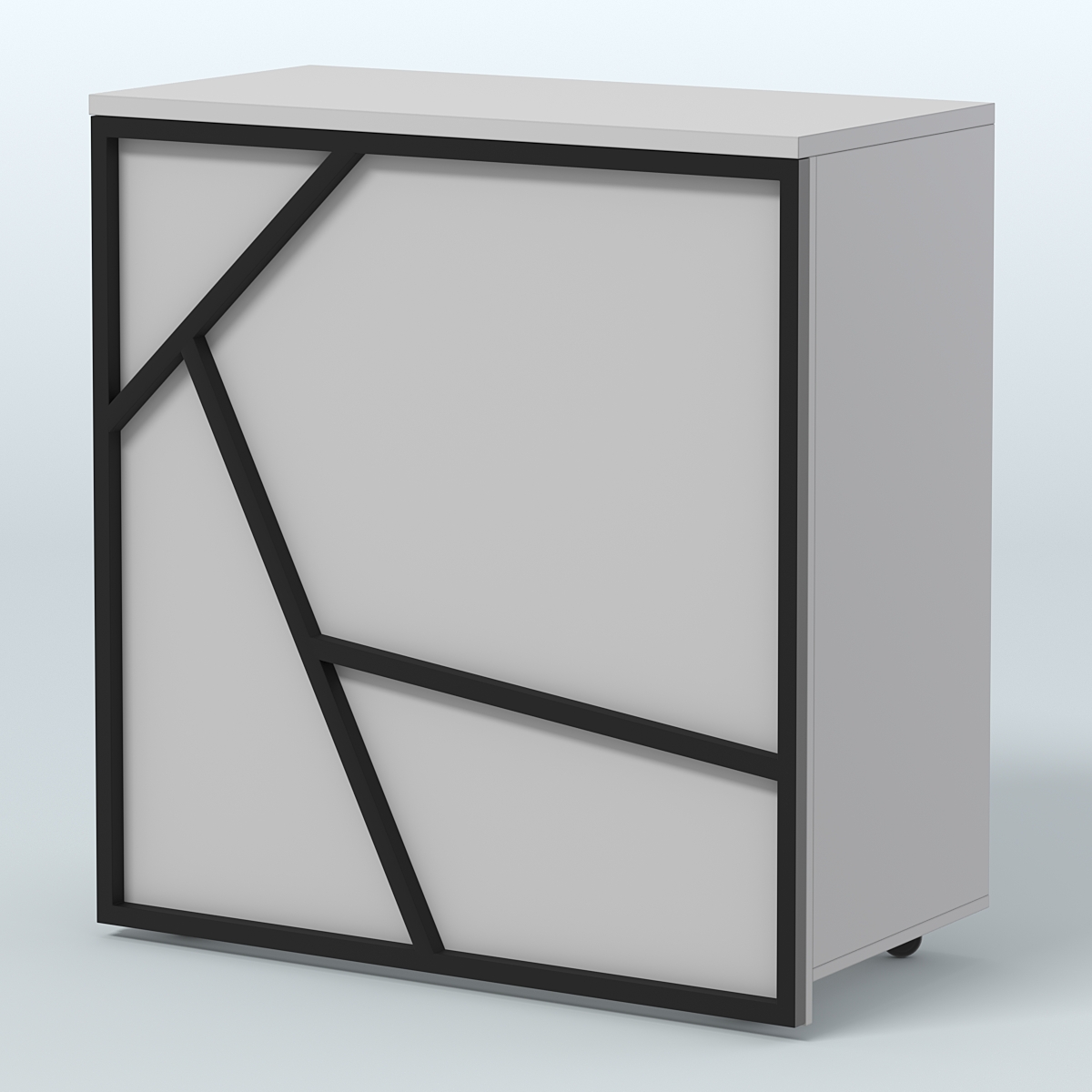 Торговый прилавок под кассу серии ЛОФТ - АЛЬФА №1 Серый