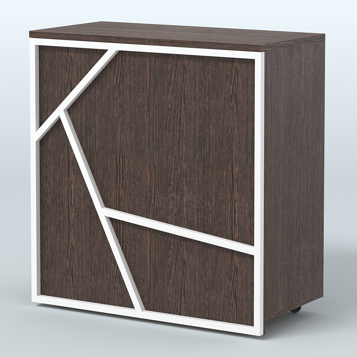 Торговый прилавок под кассу серии ЛОФТ - АЛЬФА №1 Дуб Венге + Белый