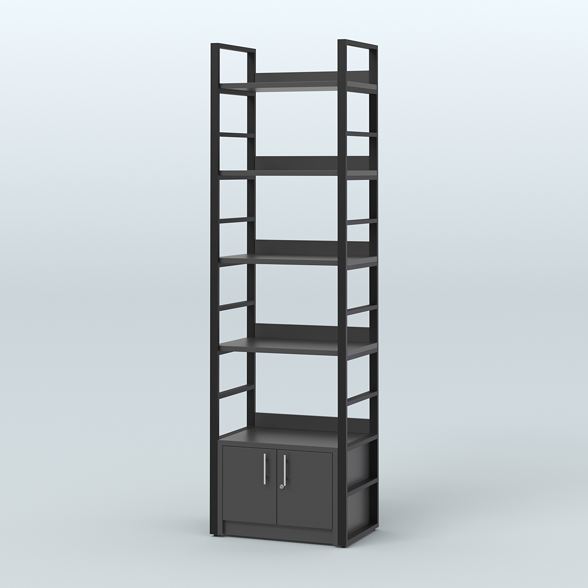 Торговый стеллаж малый STRONG - АЛЬФА №1 Черный