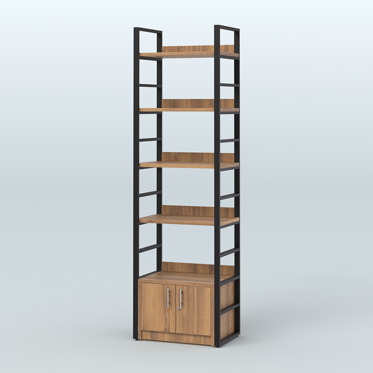 Торговый стеллаж малый STRONG - АЛЬФА №1 Орех