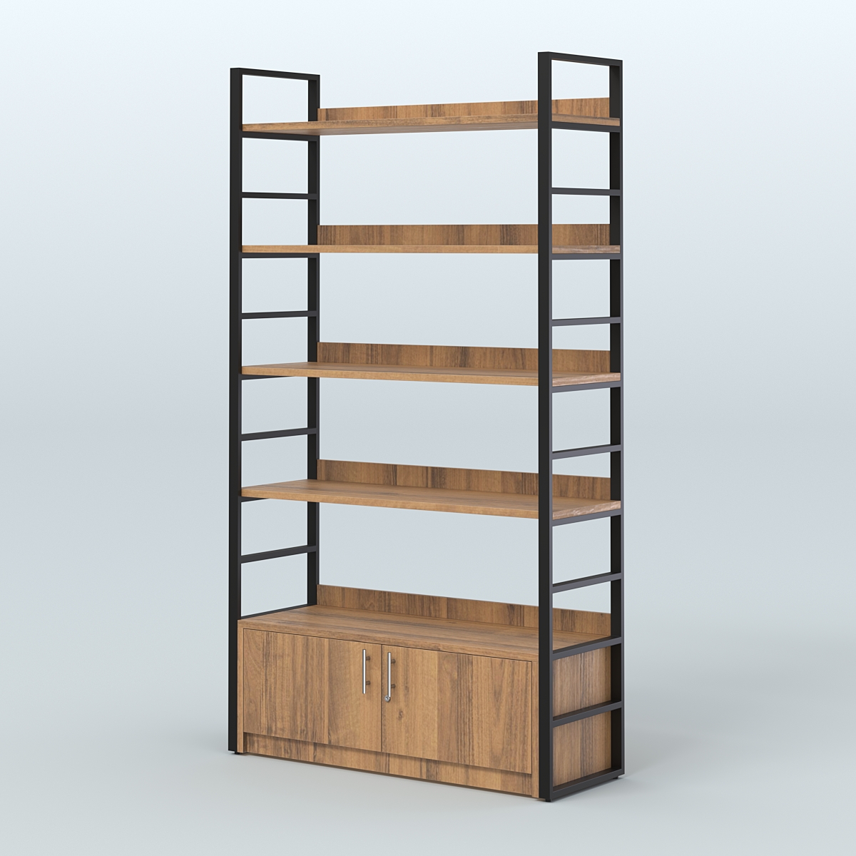 Торговый стеллаж большой STRONG - АЛЬФА №3 Орех