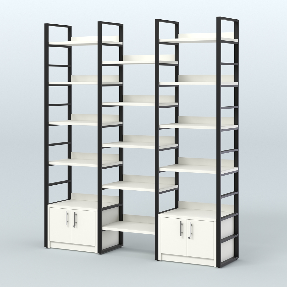 Комбо стеллажей с полками STRONG - АЛЬФА №1 (1960 мм) Белый