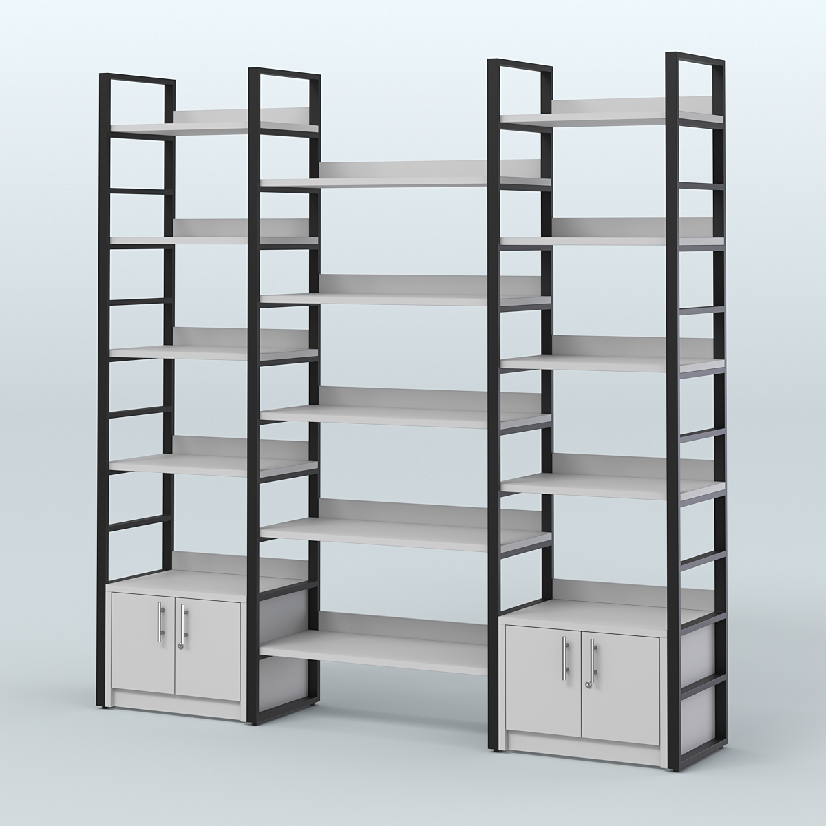 Комбо стеллажей с полками STRONG - АЛЬФА №2 (2260 мм) Серый