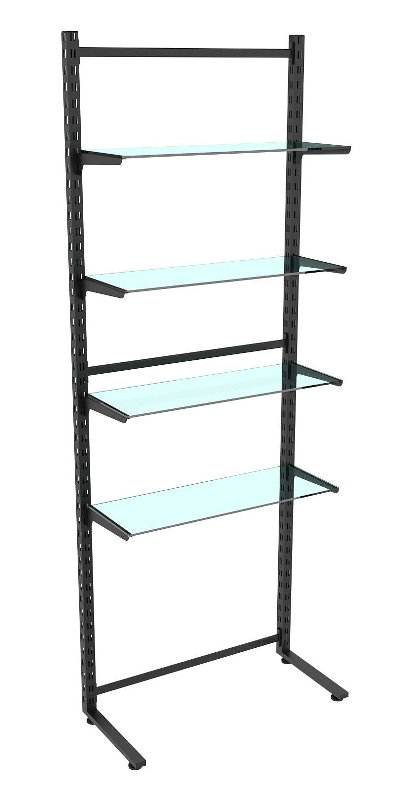 Пристенная система с 4-мя прозрачными полками для одежды ЛОФТ №10 (900-2400мм) Белый
