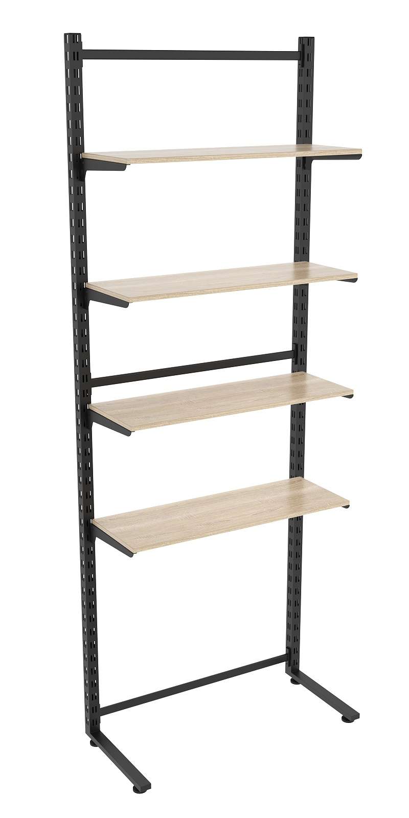 Пристенная система с 4-мя полками ДСП для одежды ЛОФТ №12 (900-2400мм) Дуб сонома