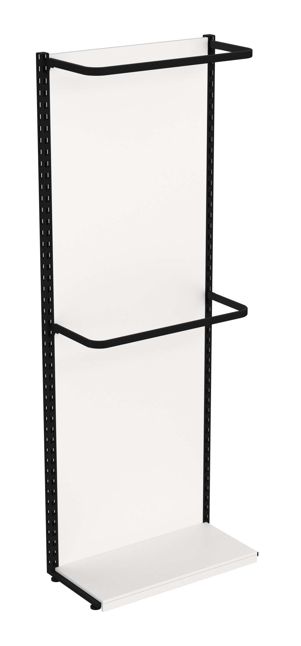 Пристенная система с П-образными поручнями для одежды ЛОФТ №1-ЗС 900мм Белый