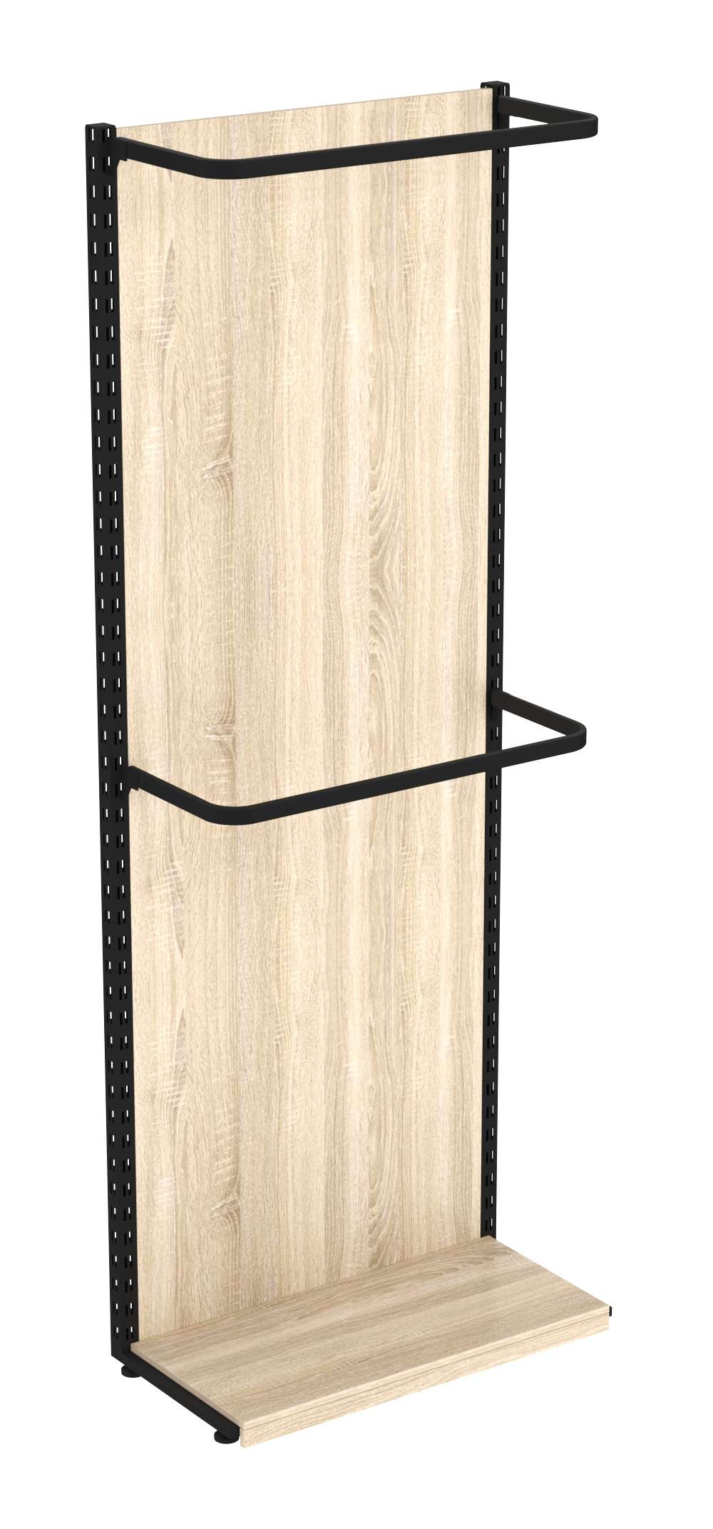 Пристенная система с П-образными поручнями для одежды ЛОФТ №1-ЗС 900мм Дуб сонома