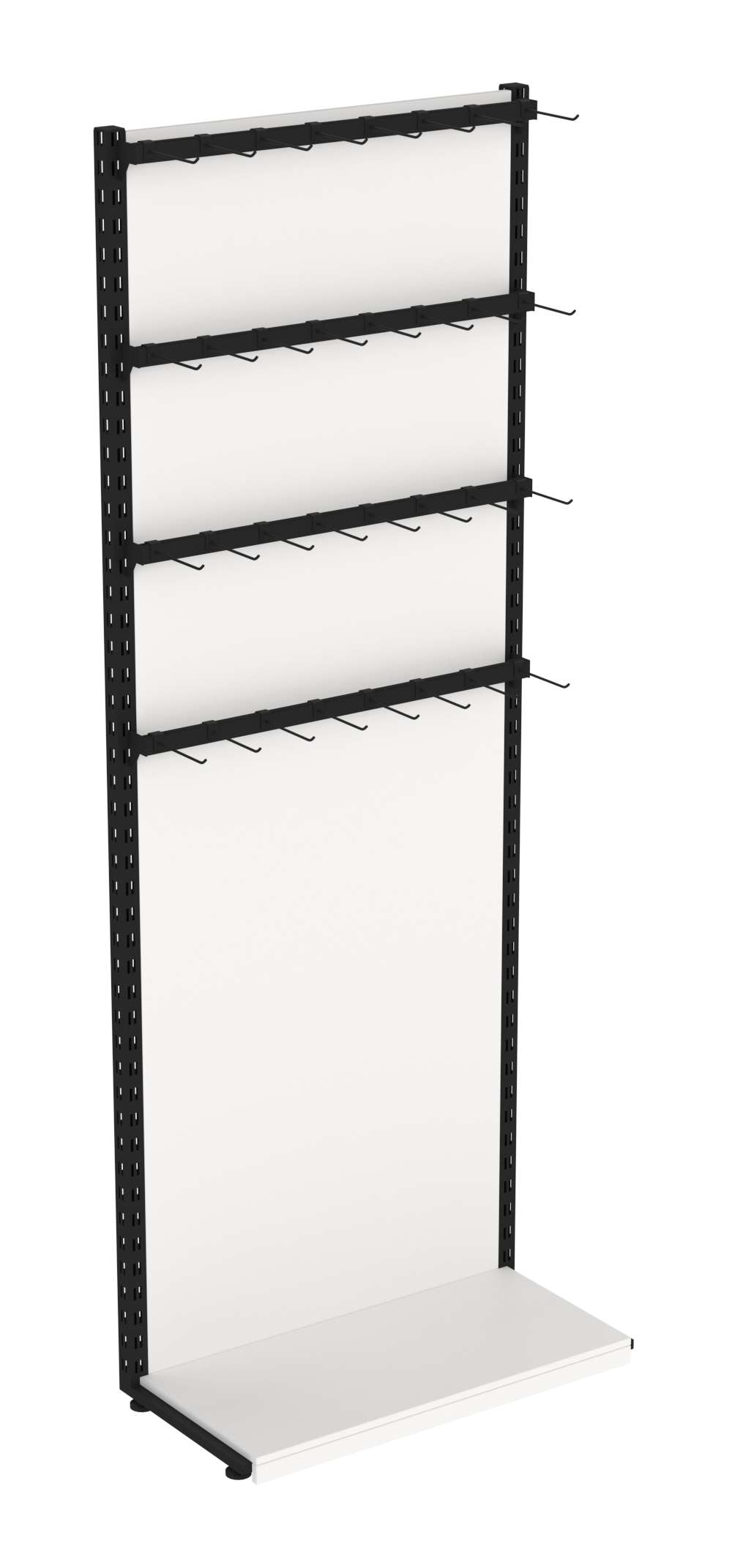 Пристенная система с 4-мя пристенными поручнями под крючки ЛОФТ №2-1-ЗС 900мм Белый