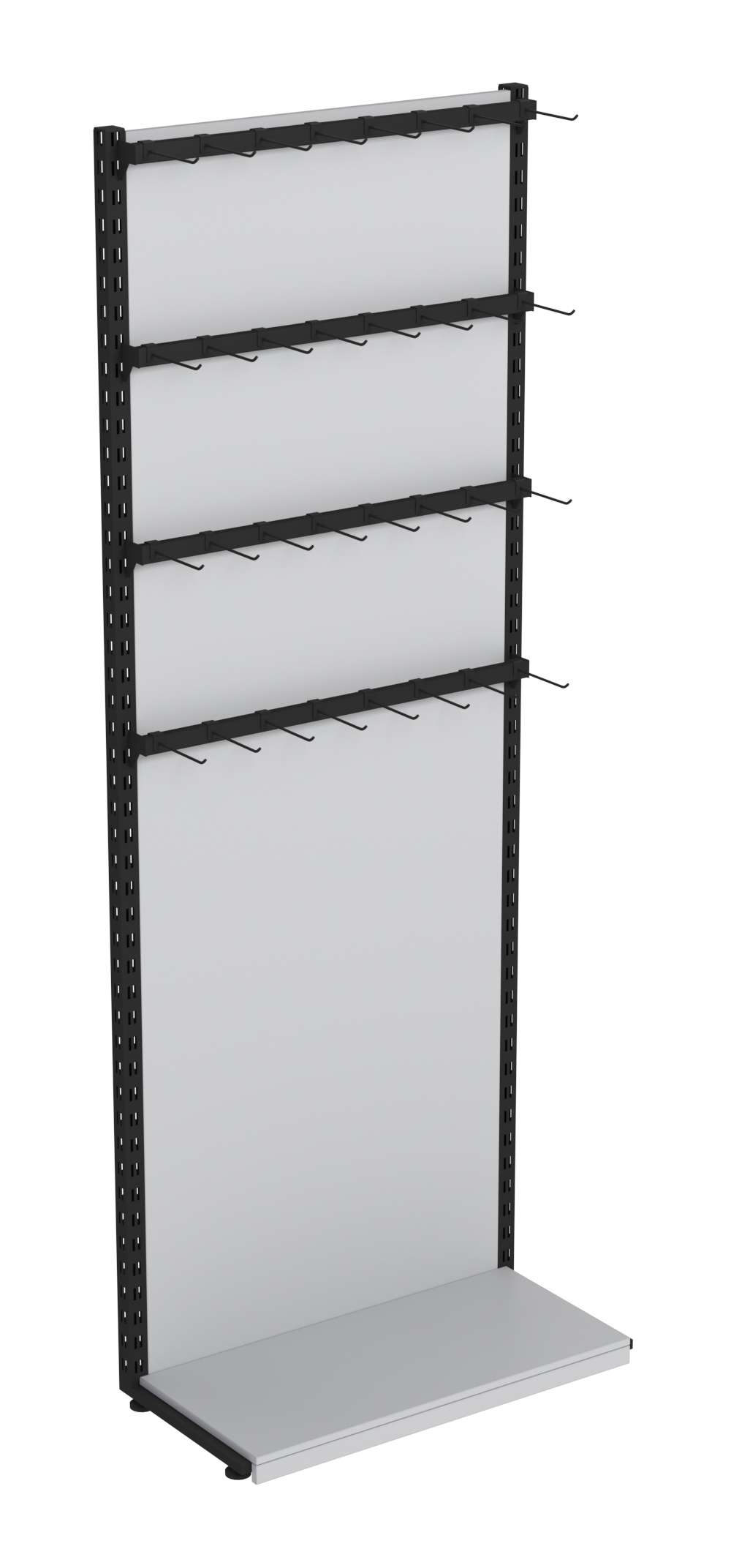 Пристенная система с 4-мя пристенными поручнями под крючки ЛОФТ №2-1-ЗС 900мм Серый