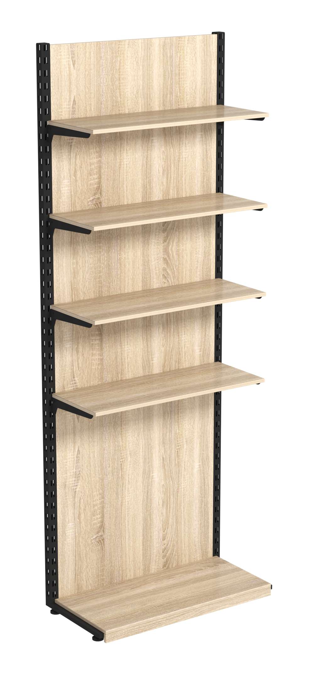 Пристенная система с 4-мя полками ДСП для одежды ЛОФТ №12-ЗС 900мм Дуб сонома