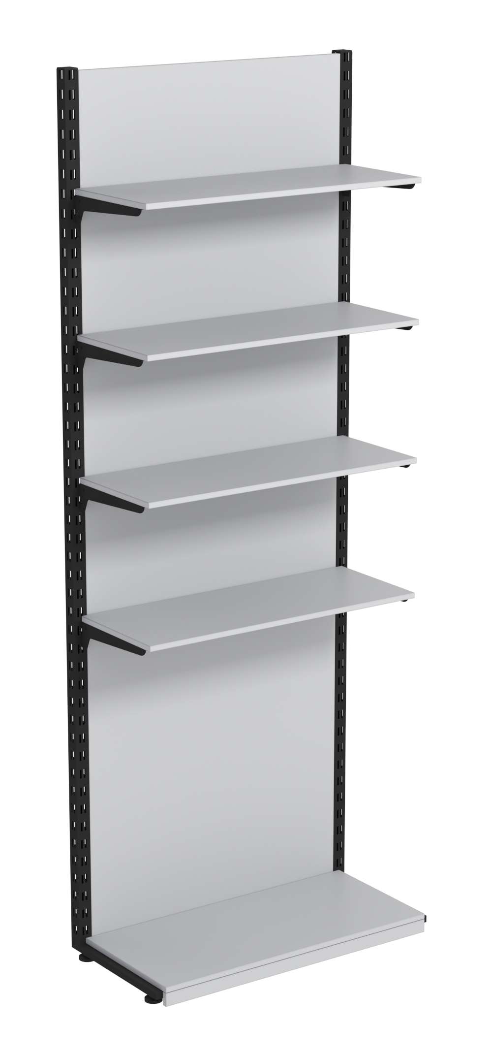 Пристенная система с 4-мя полками ДСП для одежды ЛОФТ №12-ЗС 900мм Серый