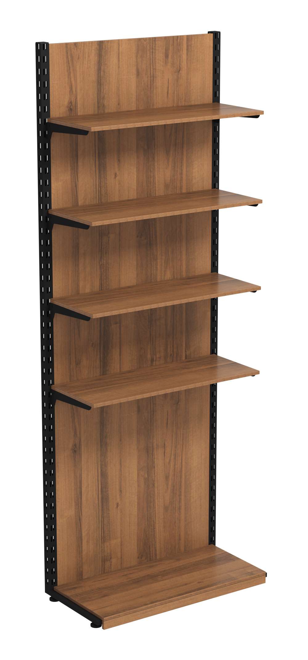 Пристенная система с 4-мя полками ДСП для одежды ЛОФТ №12-ЗС 900мм Орех