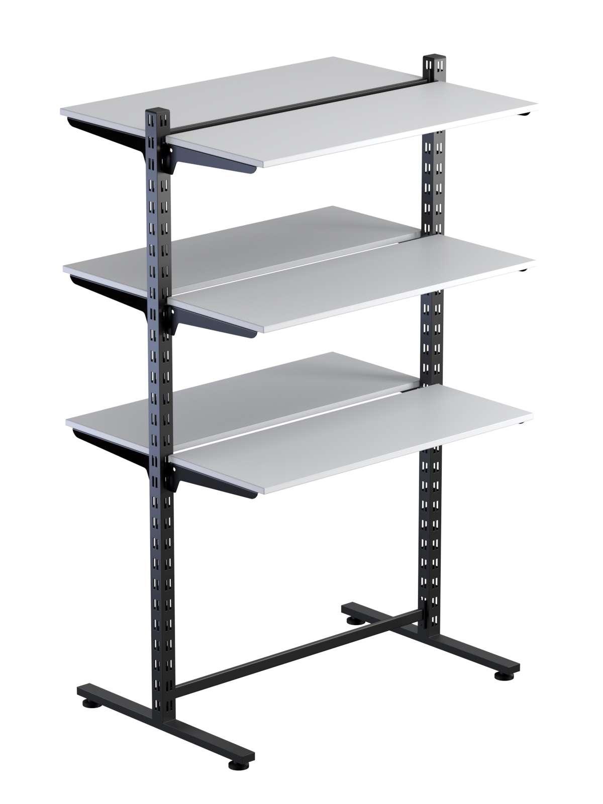 Островная система с полками ДСП серии ЛОФТ h-1500мм №7 Серый