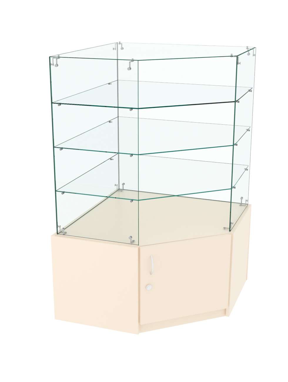 Витрина Истра в центр зала №202 (угловая) Крем Вайс