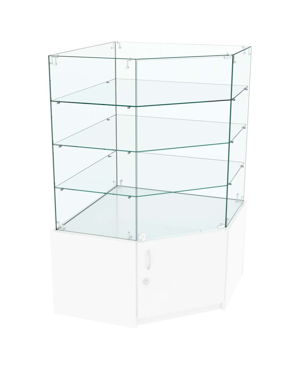 Витрина Истра в центр зала №302 (угловая, закрытая) Белый