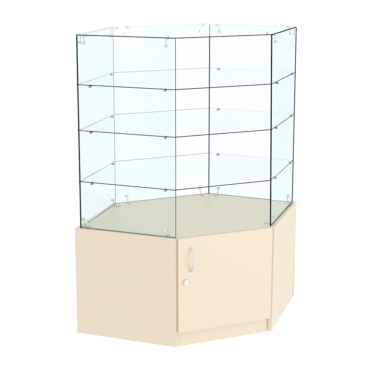 Витрина Истра в центр зала №207 (угловая) Крем Вайс