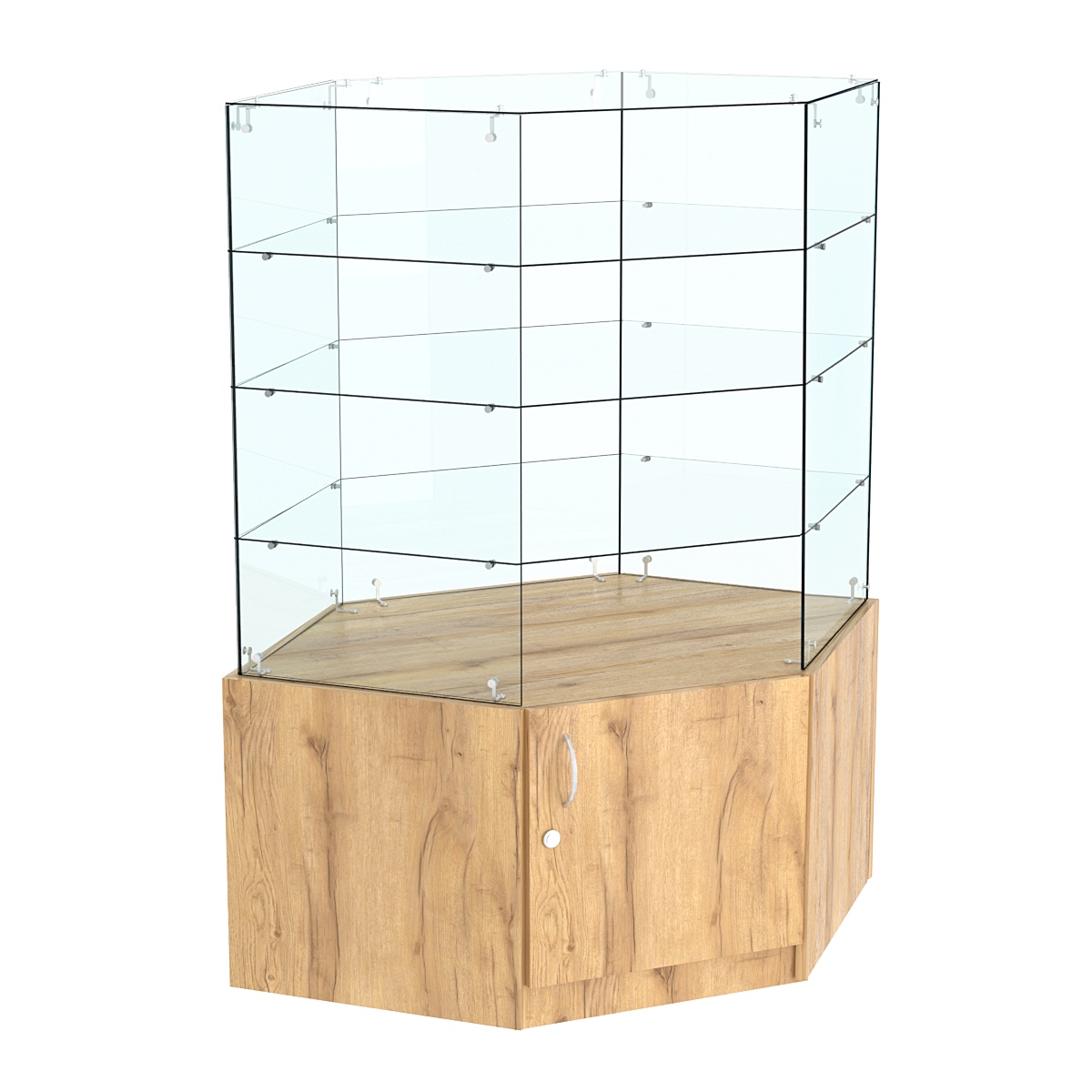 Витрина Истра в центр зала №207 (угловая) Дуб Золотистый