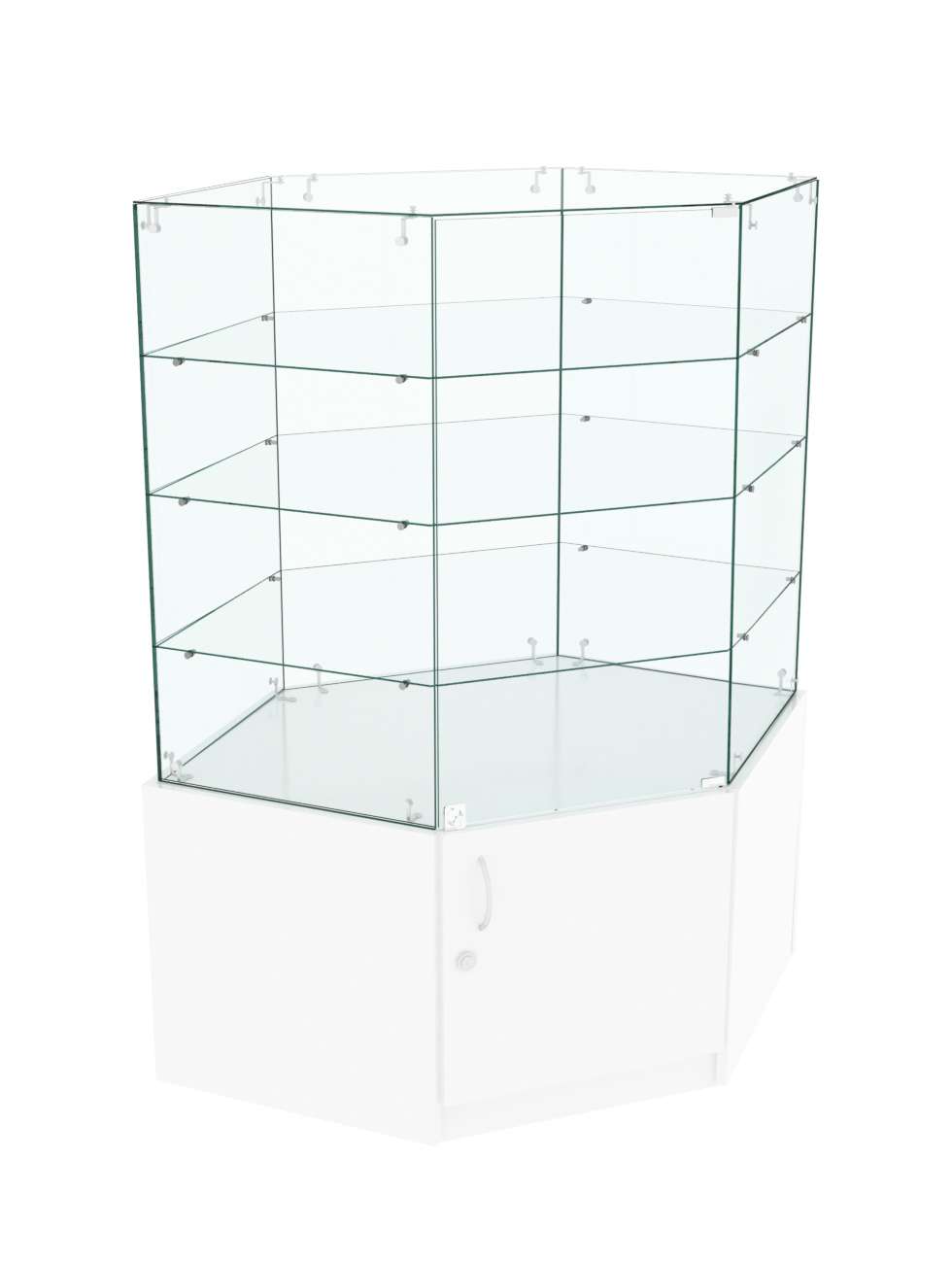 Витрина Истра в центр зала №307 (угловая, закрытая) Белый