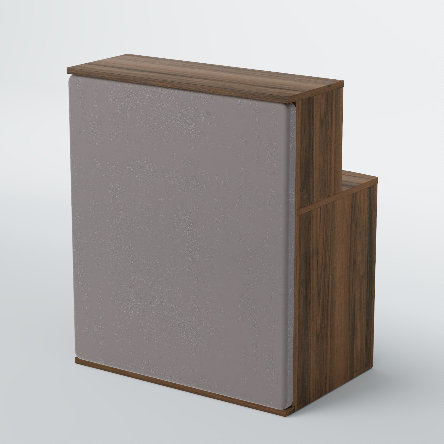 Ресепшен БАРОН №1 (ровная поверхность) Орех + Велюр 16 Elephant