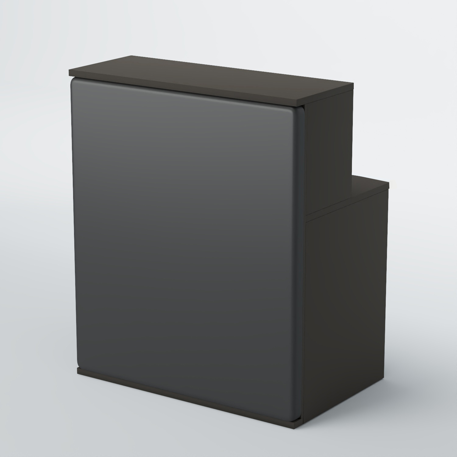 Ресепшен БАРОН №1 (ровная поверхность) Черный + Экокожа черная