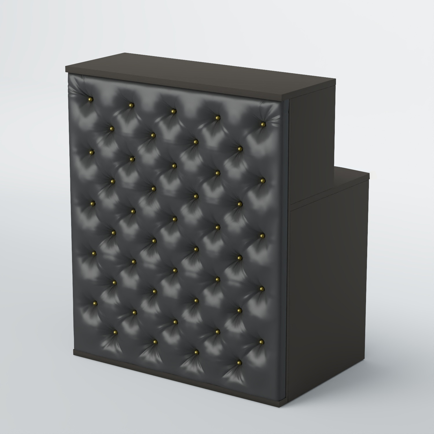 Ресепшен БАРОН №1 (карета золото) Черный + Экокожа черная