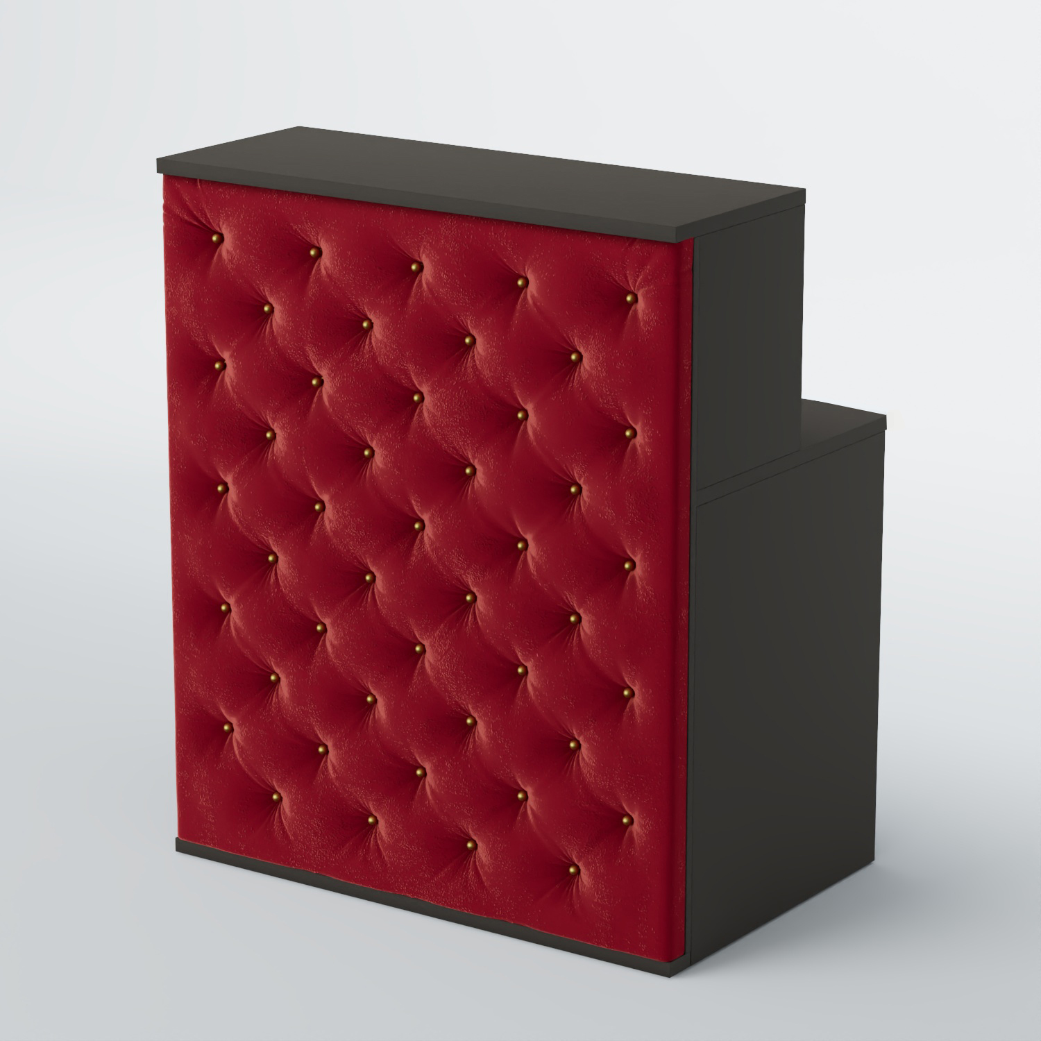 Ресепшен БАРОН №1 (карета золото) Черный + 07 Dk. Red Велюр