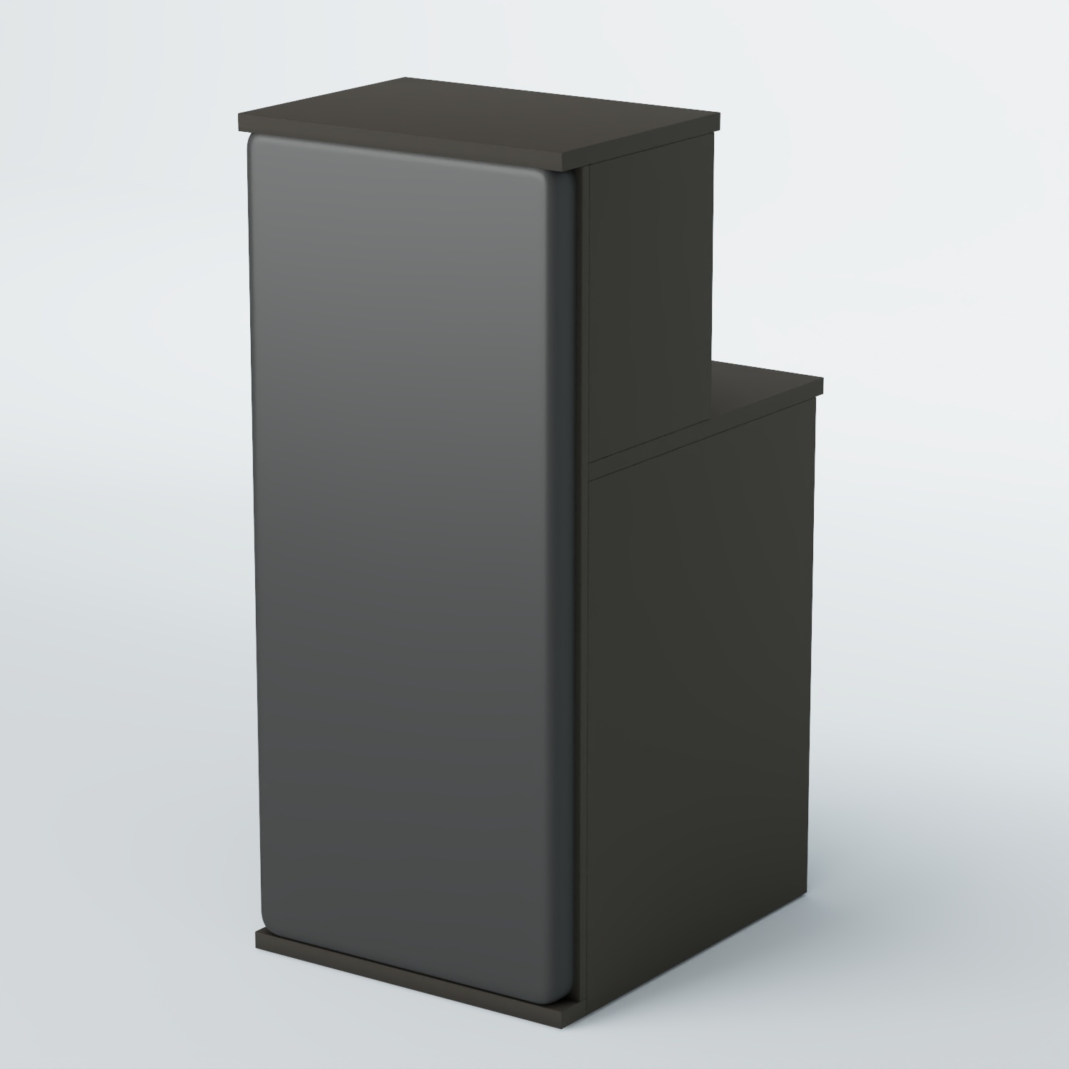 Ресепшен БАРОН №2 (ровная поверхность) Черный + Экокожа черная