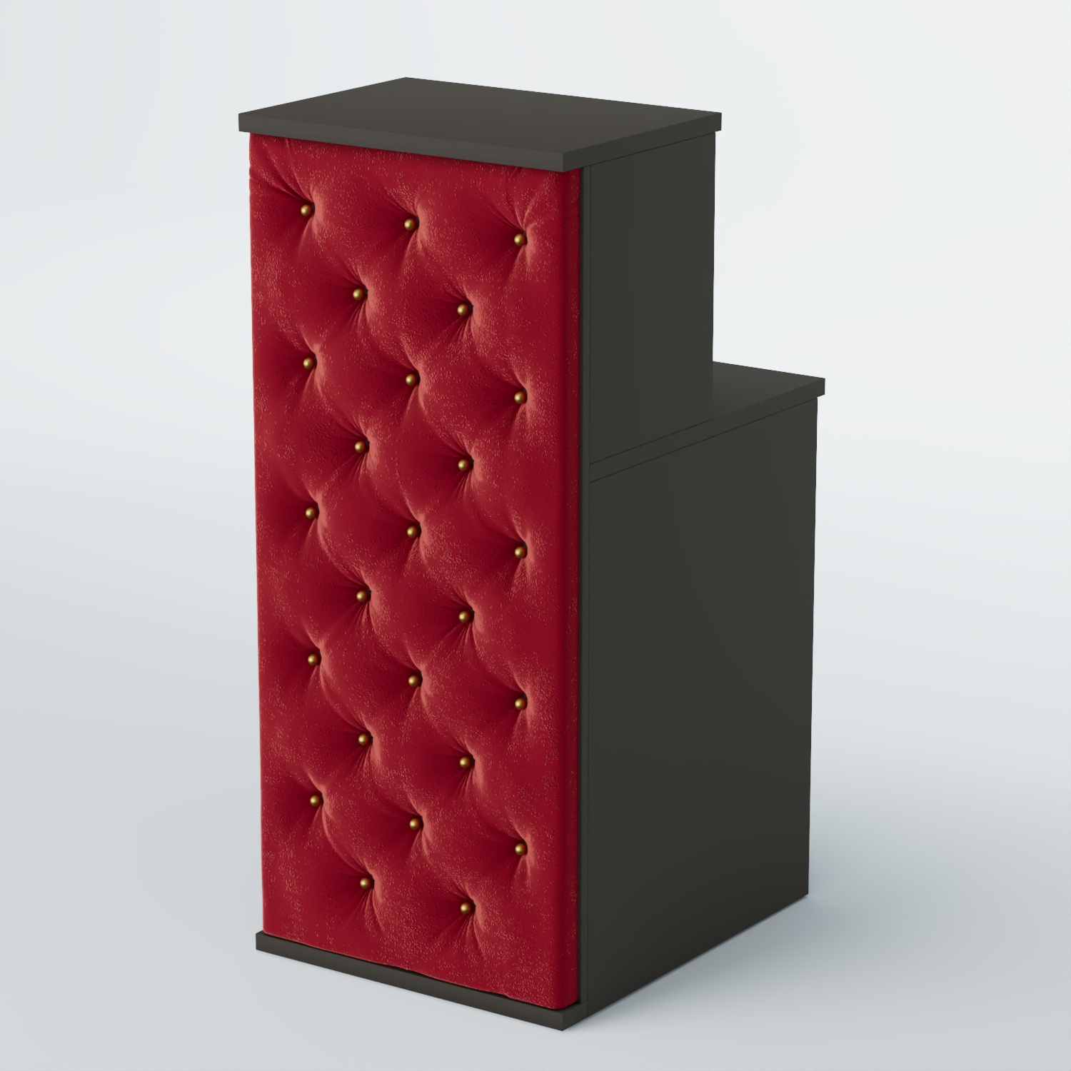 Ресепшен БАРОН №2 (карета золото) Черный + 07 Dk. Red Велюр