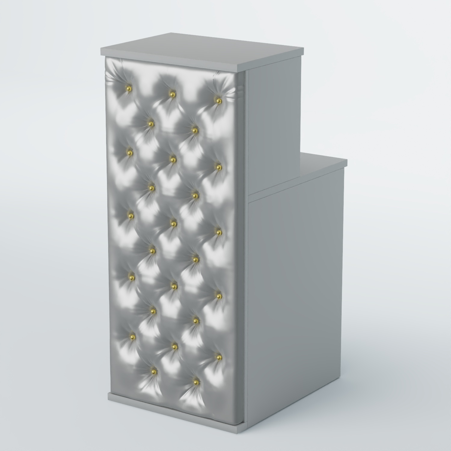 Ресепшен БАРОН №2 (карета золото) Серый + Экокожа серебристая