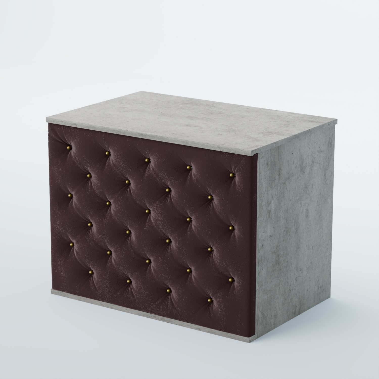 Ресепшен - стол БАРОН №3 (карета золото) Бетон Чикаго + 17 Elephant