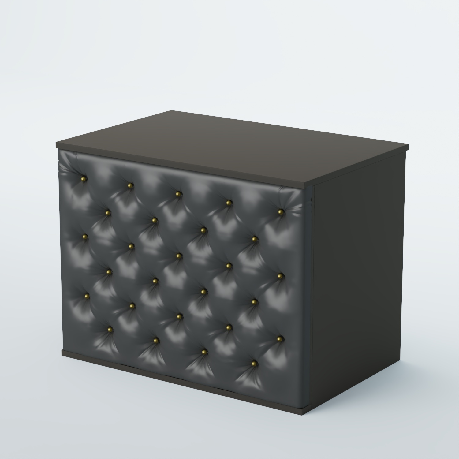 Ресепшен - стол БАРОН №3 (карета золото) Черный + Экокожа черная