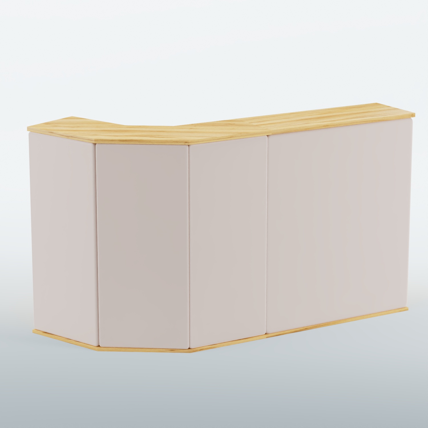 Ресепшен БАРОН №5 (ровная поверхность) Дуб Золотистый + 01 Cream