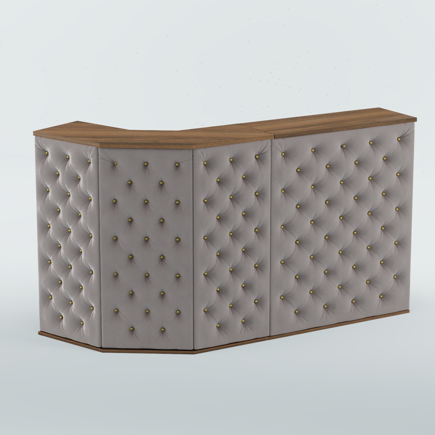 Ресепшен БАРОН №5 (карета золото) Орех + Велюр 16 Elephant