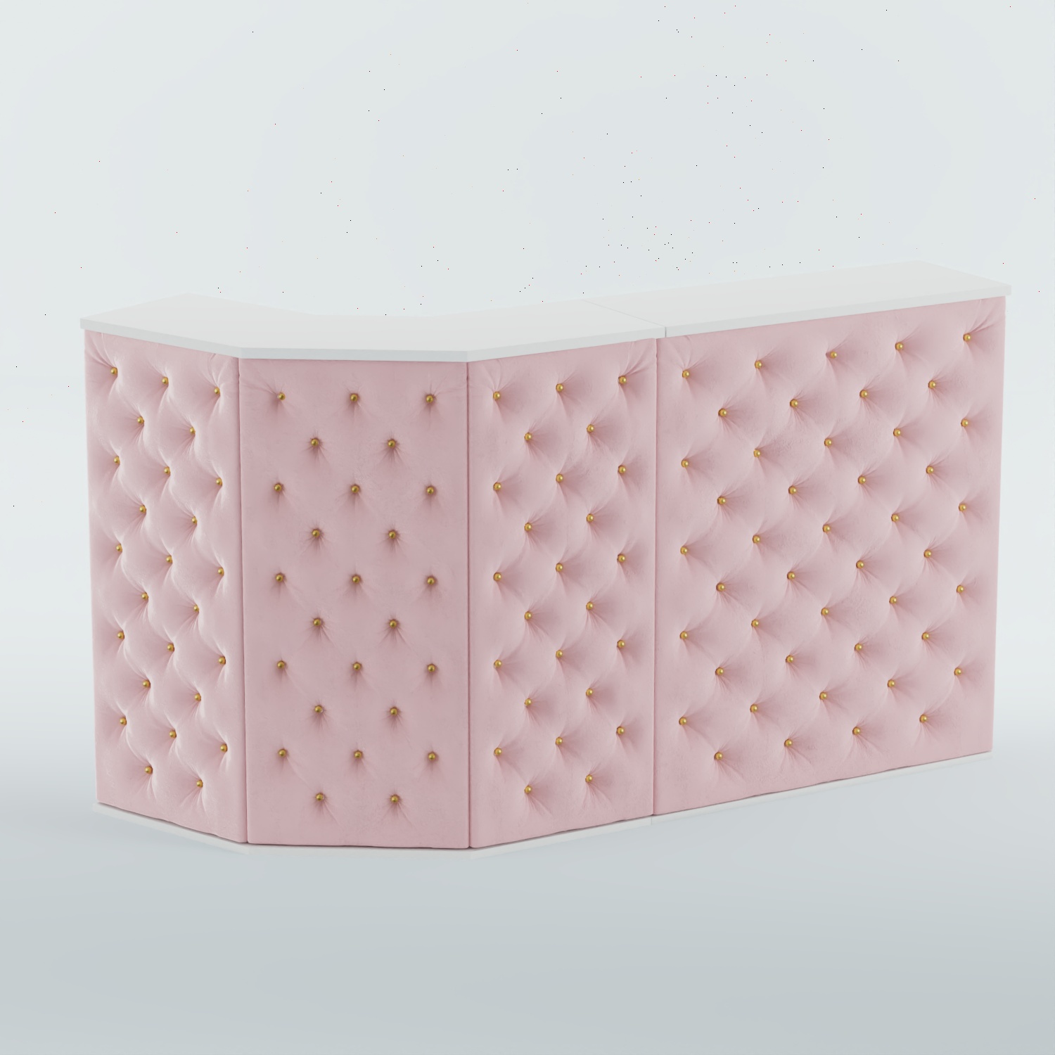 Ресепшен БАРОН №5 (карета золото) Белый + 14 Flamingo