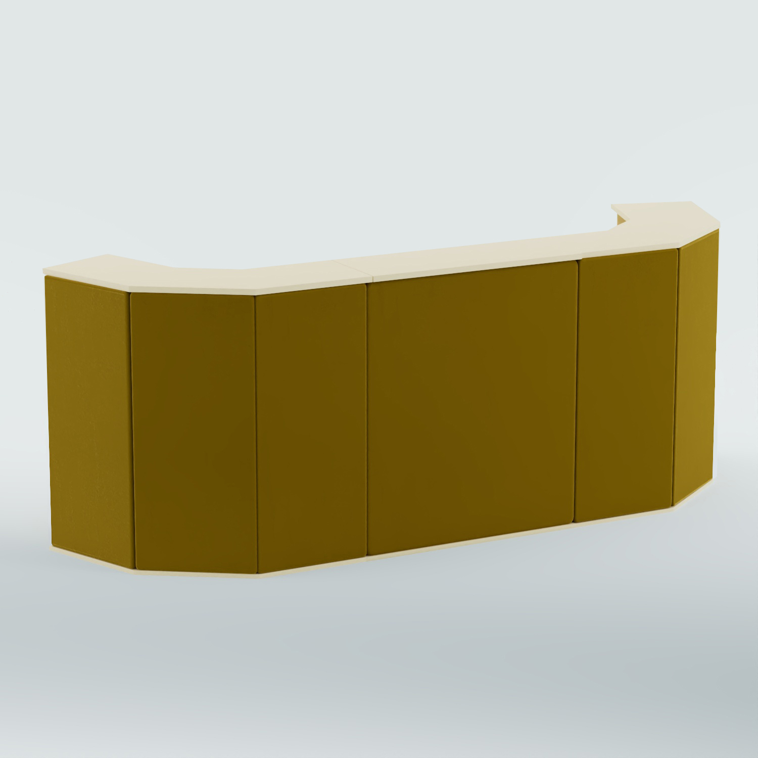 Ресепшен БАРОН №6 (ровная поверхность) Орех + Велюр 16 Elephant