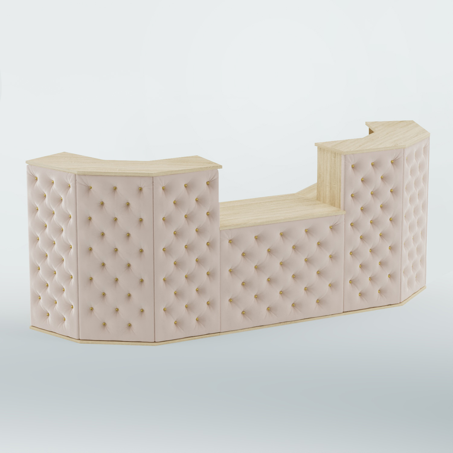 Ресепшен со столом БАРОН №7 (карета золото) Дуб сонома + 02 Beige