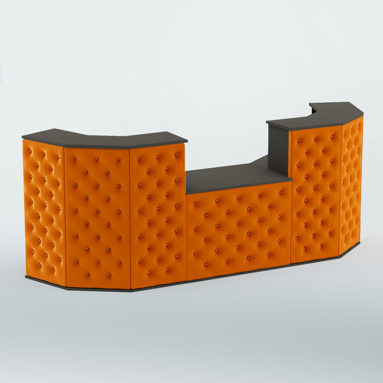 Ресепшен со столом БАРОН №7 (карета золото) Черный + 08 Mustard