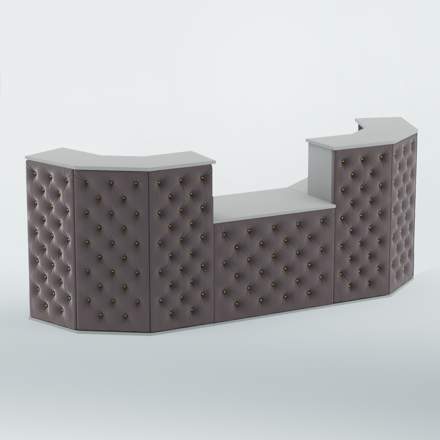 Ресепшен со столом БАРОН №7 (карета золото) Серый + 16 Grey