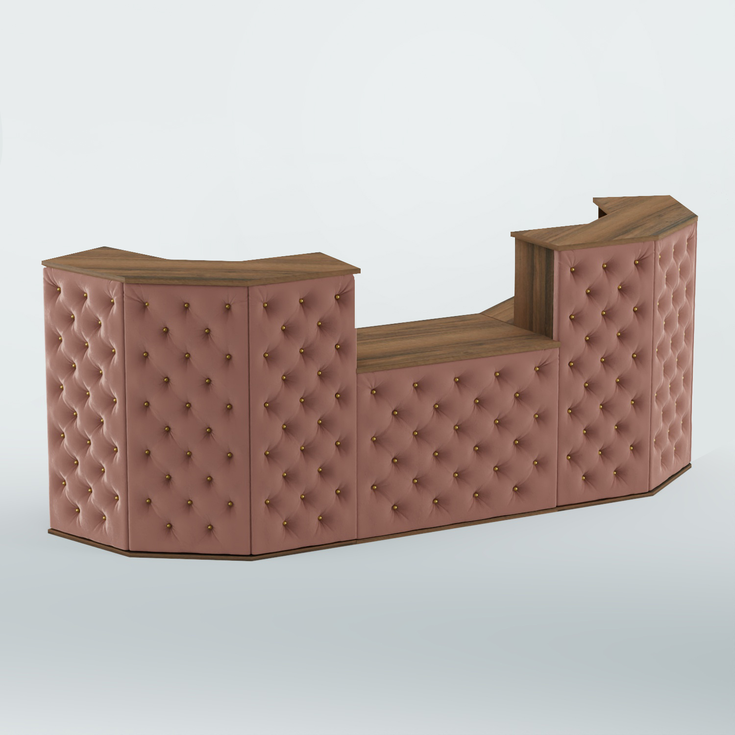 Ресепшен со столом БАРОН №7 (карета золото) Орех + 03 Mika