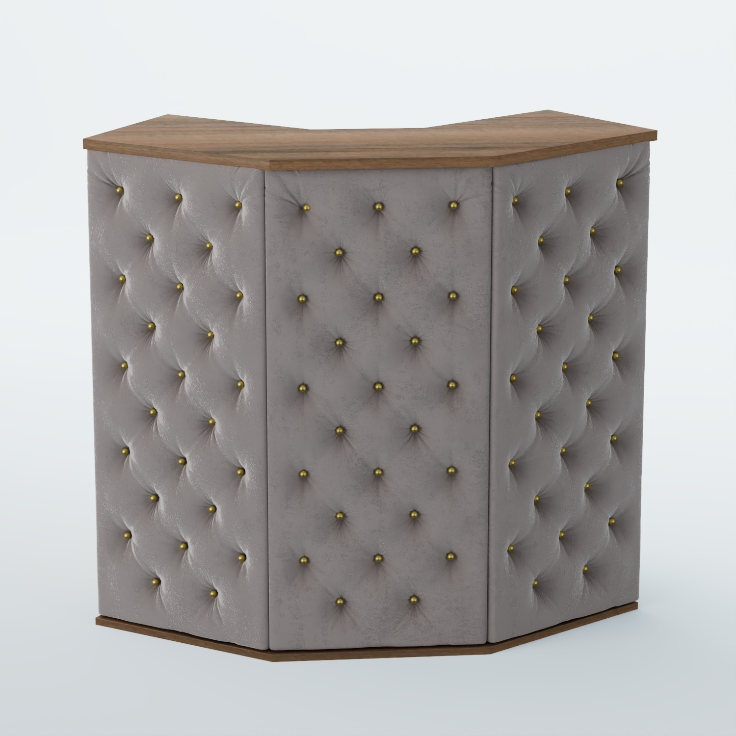 Ресепшен БАРОН №4 (карета золото) Орех + Велюр 16 Elephant