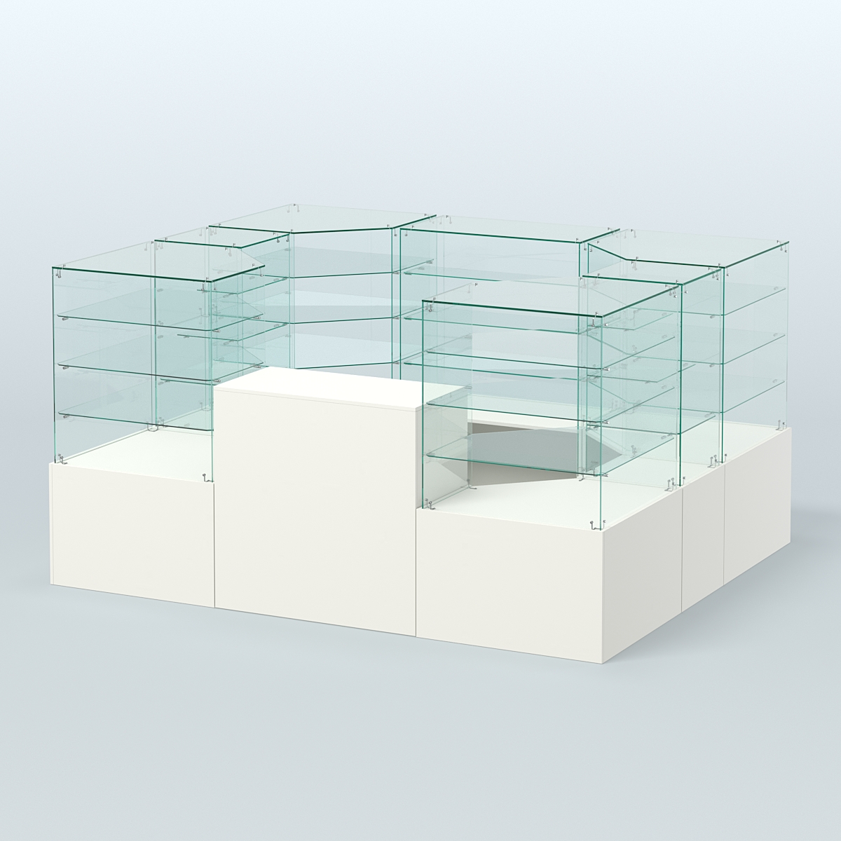 Павильон ИСТРА в центр зала №1 (открытый) (4, 94 кв.м) Белый