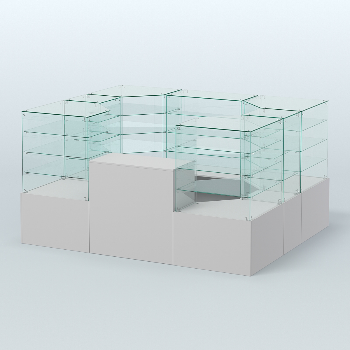 Павильон ИСТРА в центр зала №1 (открытый) (4, 94 кв.м) Серый