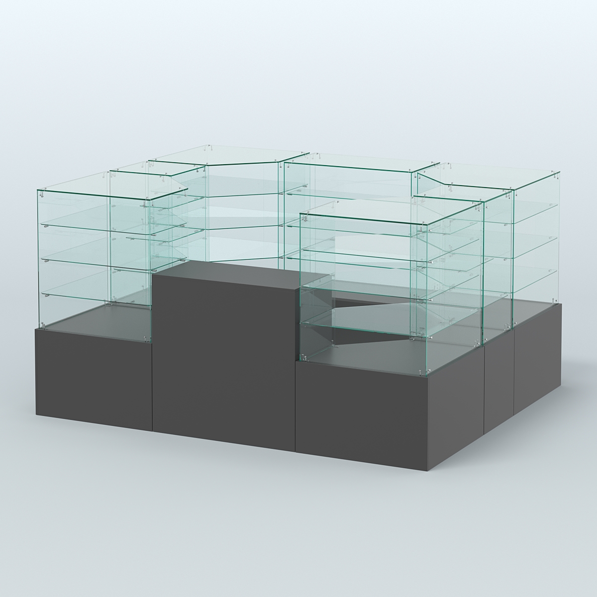 Павильон ИСТРА в центр зала №1 (открытый) (4, 94 кв.м) Черный