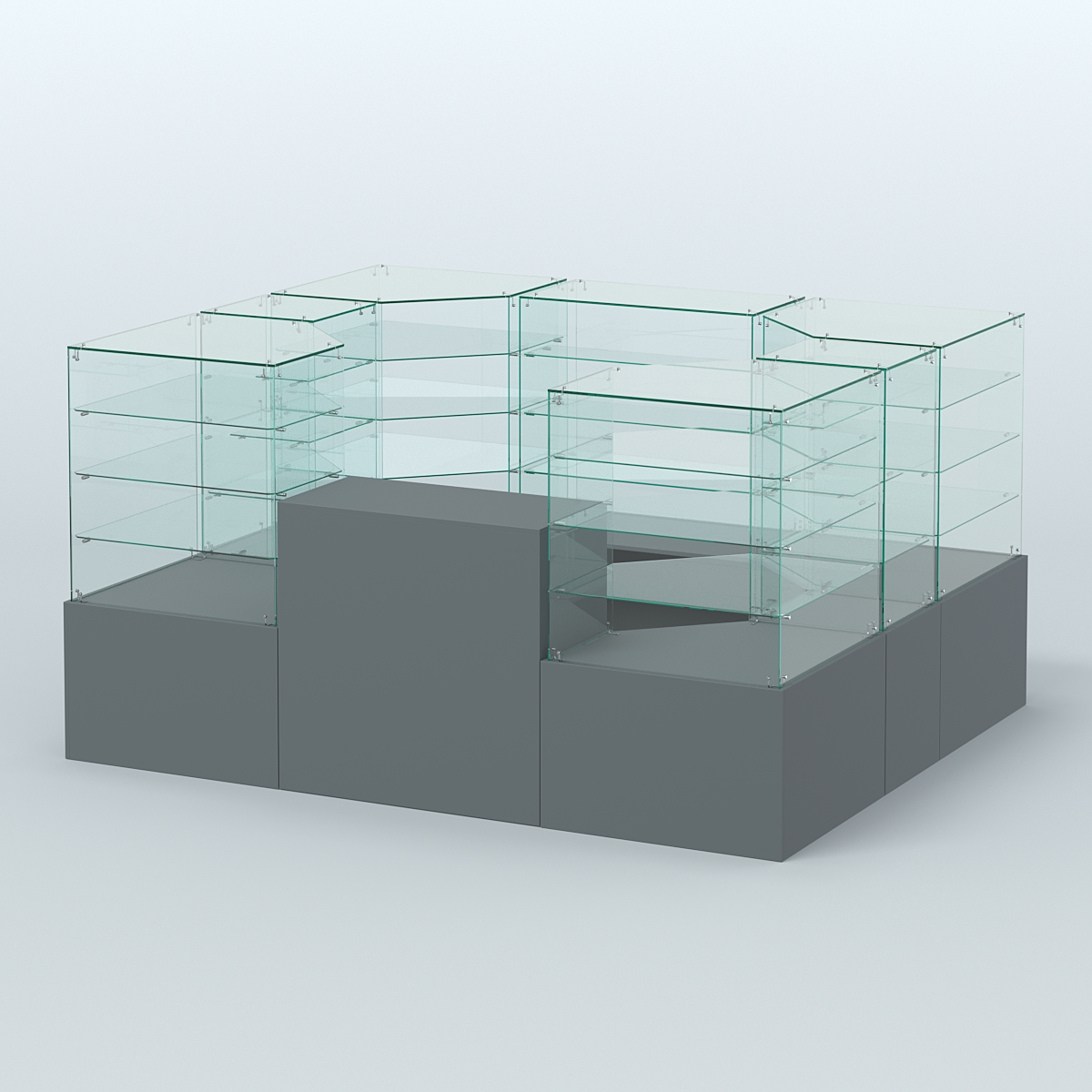 Павильон ИСТРА в центр зала №1 (открытый) (4, 94 кв.м) Темно-Серый