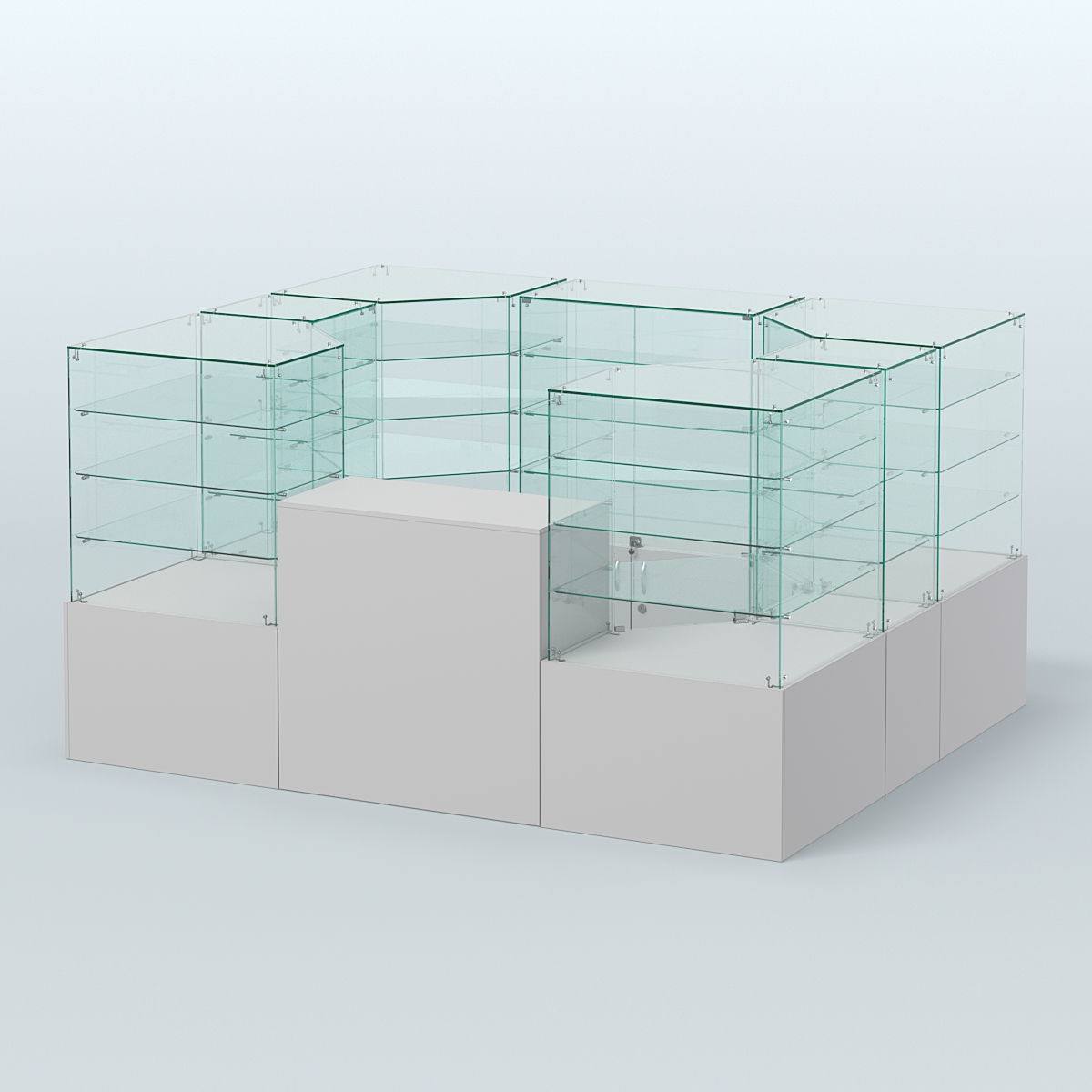 Павильон ИСТРА в центр зала №1а (закрытый) (4, 94 кв.м) Серый