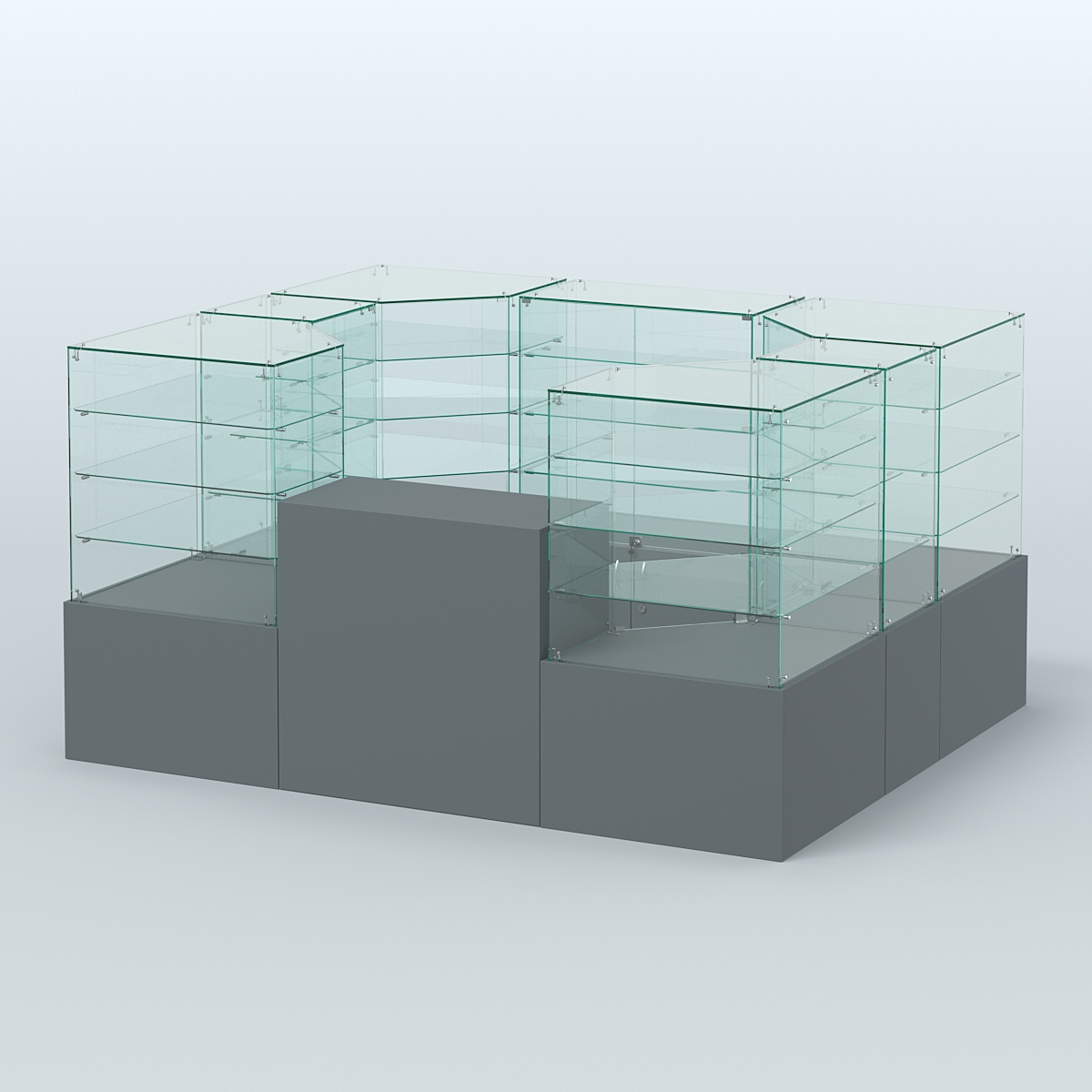 Павильон ИСТРА в центр зала №1а (закрытый) (4, 94 кв.м) Темно-Серый